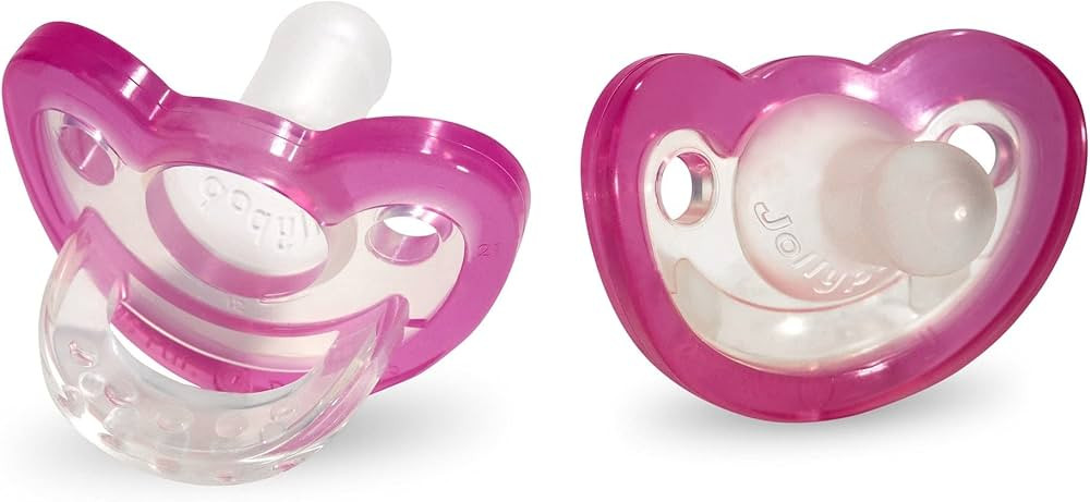 RaZbaby JollyPop Baby Pacifier Newborn, 0-3m, Pink, Pack of 2 | Amazon (US)