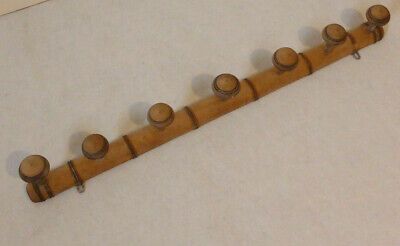 Antique Solid French Faux Bamboo Coat Hook Hat Rack LARGE 7 pegs 36,22" | eBay AU