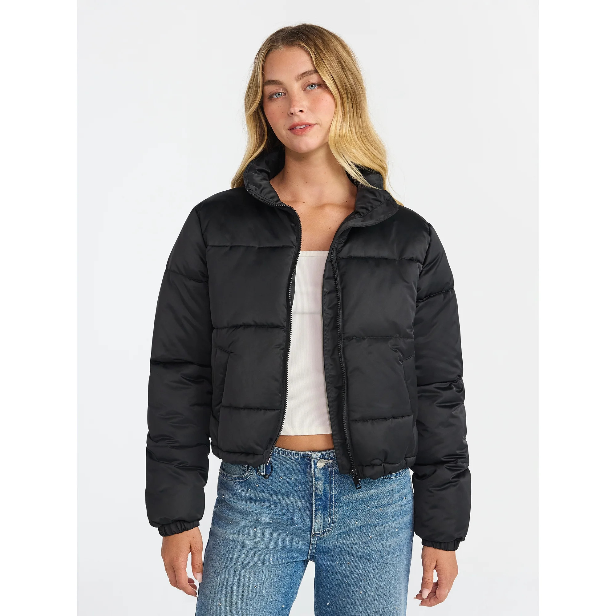 No Boundaries Puffer Jacket, Women's | Walmart (US)