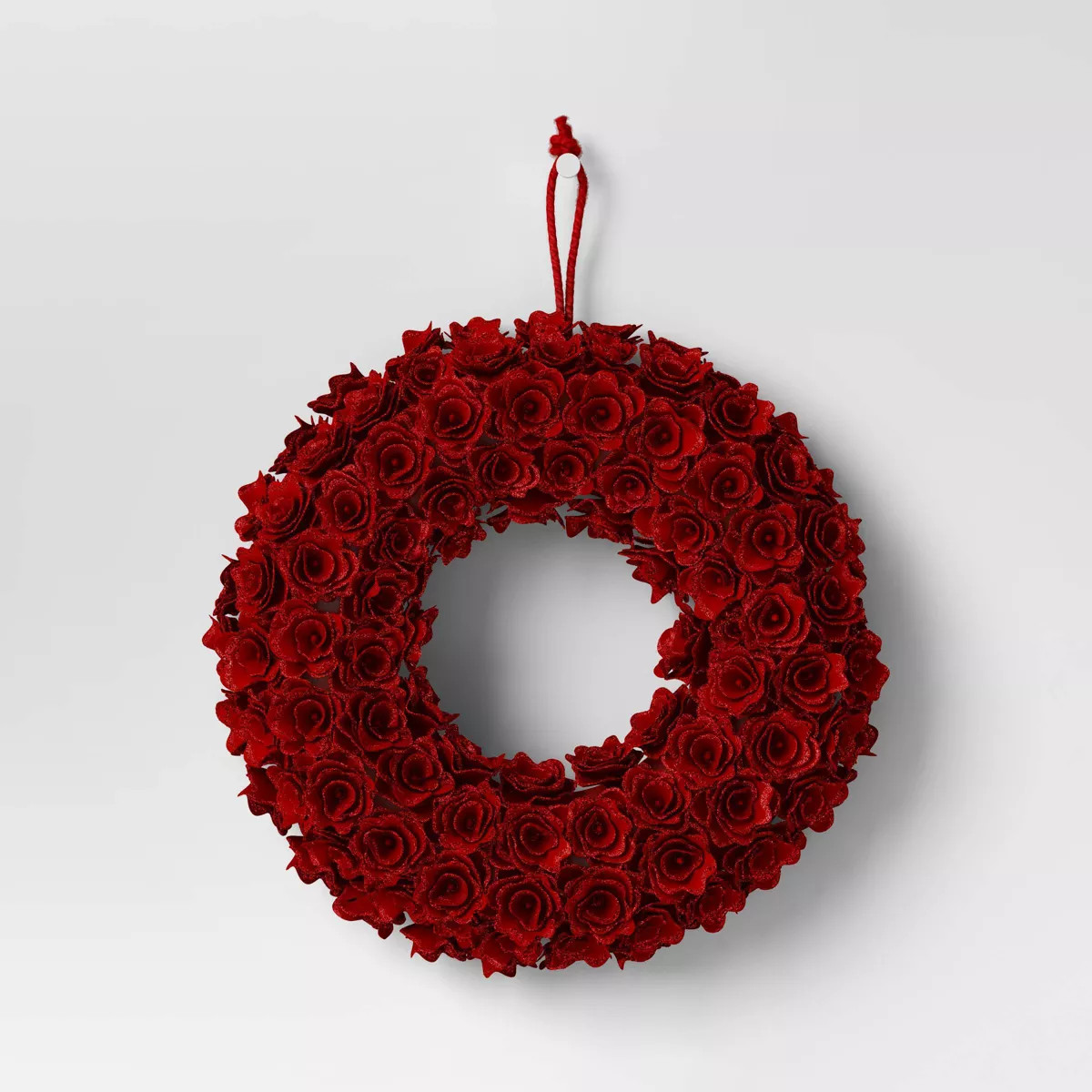 Christmas Curled Wood Wreath Red - Threshold™ | Target