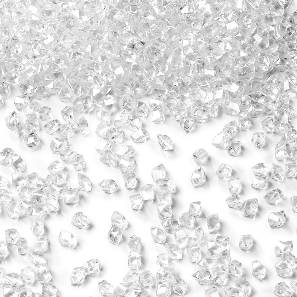 DomeStar 5,000PCS Clear Fake Ice Rocks, 1LB Fake Crushed Ice Gems Acrylic Ice Rocks for Vase Fill... | Amazon (US)
