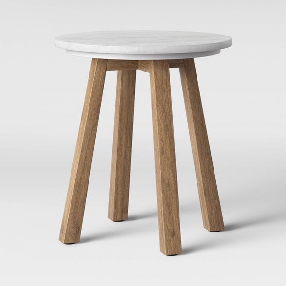 Norwich Marble Top Accent Table with Wood Base White - Threshold™ | Target