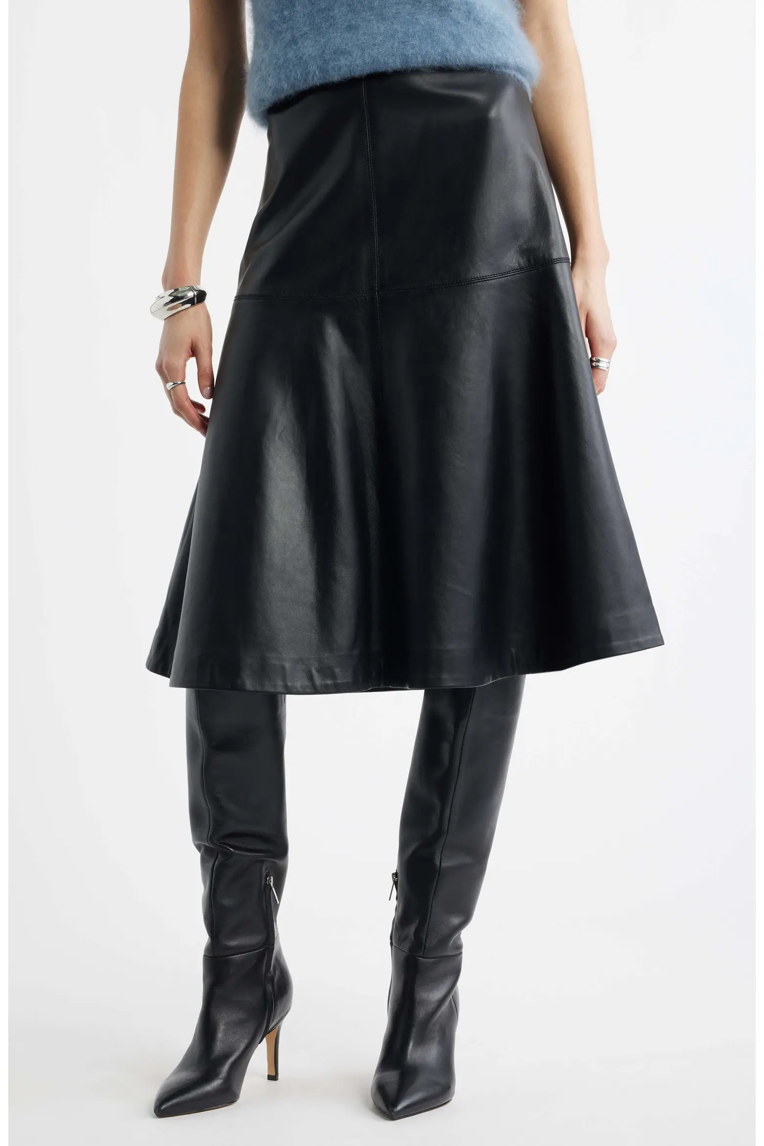 Leather A-Line Midi Skirt (Women) | Nordstrom | Nordstrom