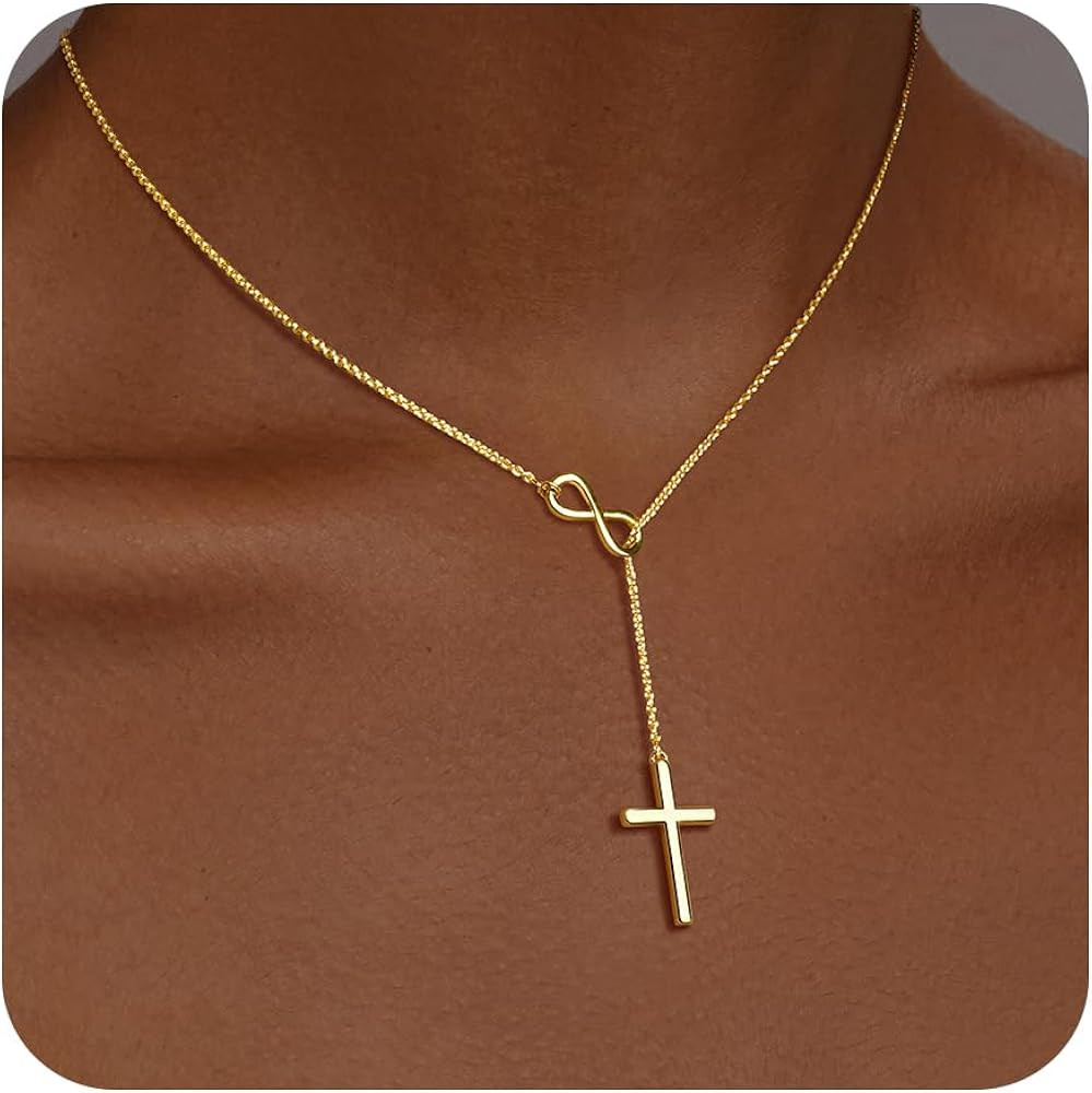 Infinity Cross Necklace for Women, Unique Trendy Fahion Cross Jewelry Gifts, Non Tarnish & Waterp... | Amazon (US)