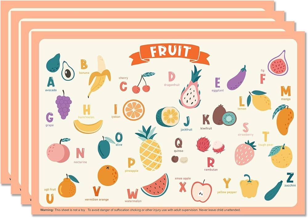 60 Pack Disposable Placemats for Baby & Toddle, 12" x 18" Restaurant Table Mats, Sticky Kids Plac... | Amazon (US)