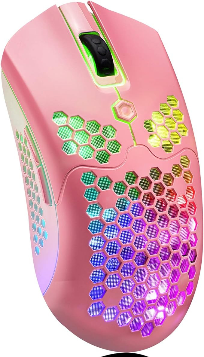 Wireless Gaming Mouse,16 RGB Backlit Ultralight Wireless/Wired Mice with Programmable Driver,Rech... | Amazon (US)