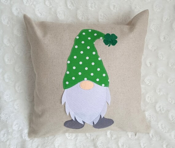 St Patrick Gnome  Throw Pillow Cover Patty's Day Decor, St Patricks Day Pillow Cover shamrock pil... | Etsy (US)