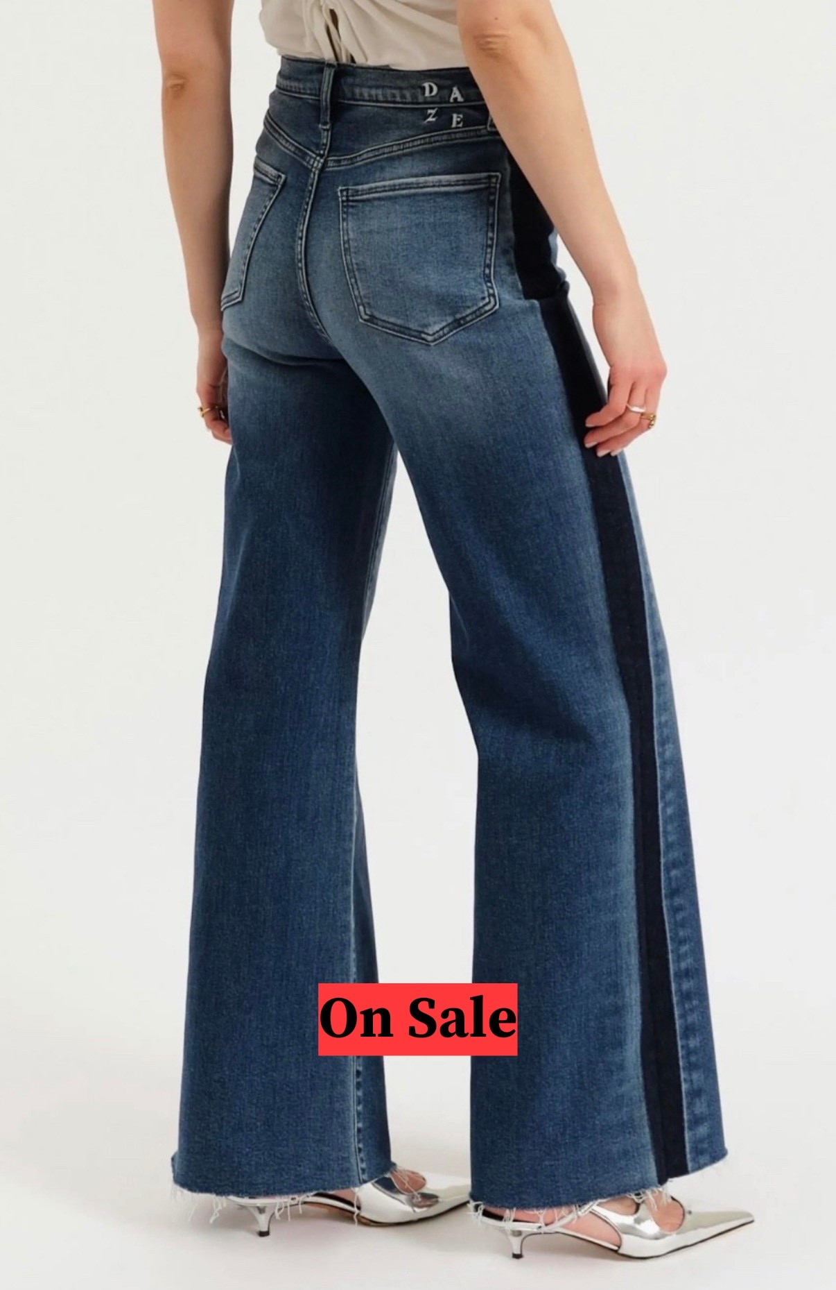 Tuxedo jeans
Wide leg jeans 

#LTKFindsUnder100

#LTKSaleAlert