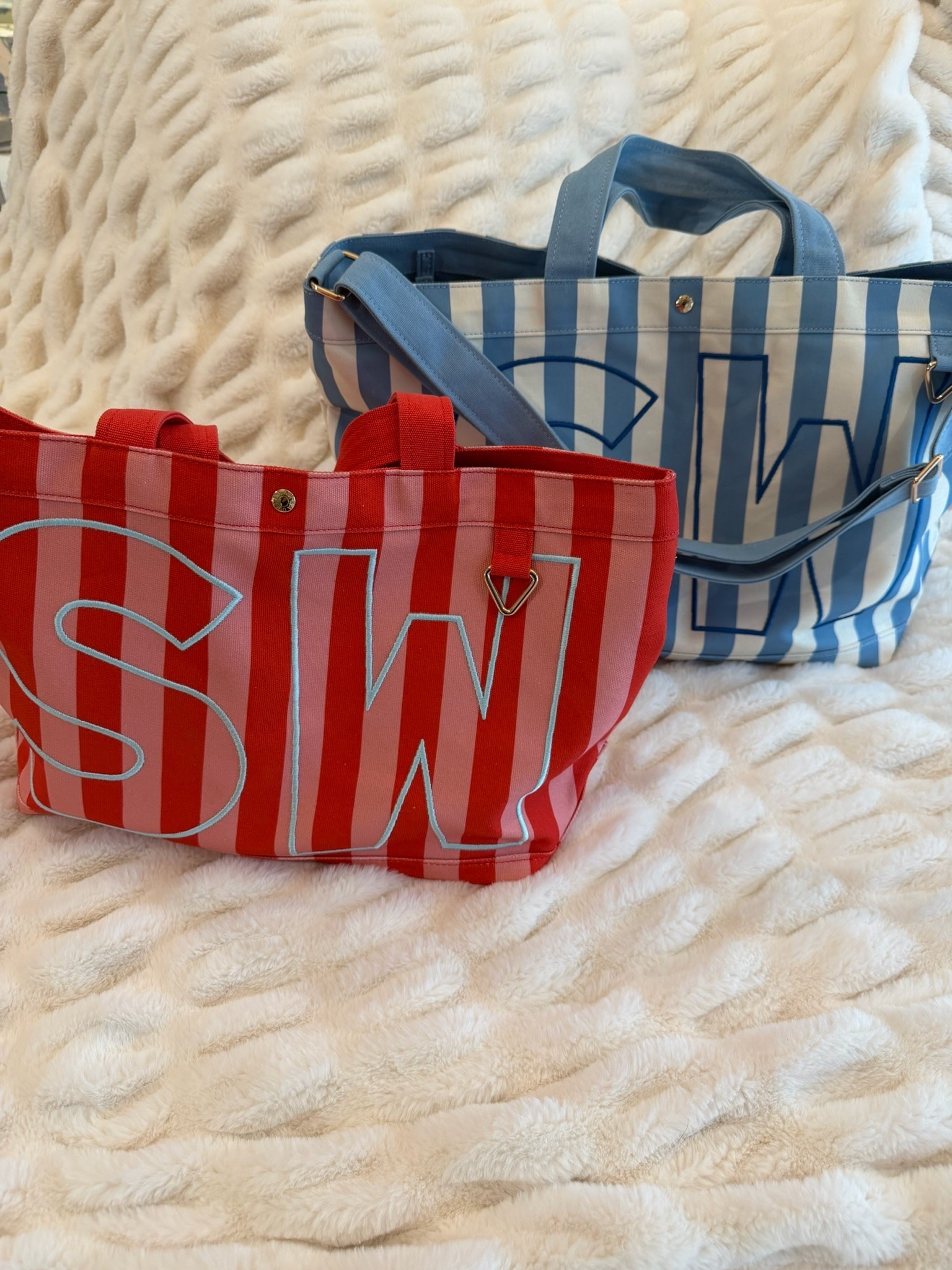 The personalized striped tote is such a fun upgrade from a basic carryall. Roomy enough for all the extras, plus the oversized monogram makes it feel extra special.

personalized tote, monogram bag, striped tote, travel bag, teacher tote, everyday carryall, gift idea, colorful accessories, TheMomInStyle

#LTKTravel #LTKmomlife #LTKOver40