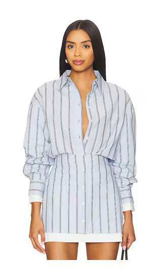 Line & Dot Leia Shirt in Blue. Size L. Also in M, S, XS. | Revolve Clothing (Global)