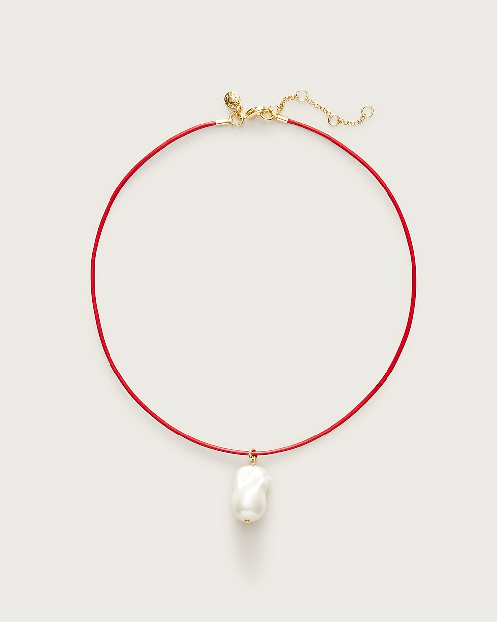 Pearl pendant and leather cord necklace | J. Crew US