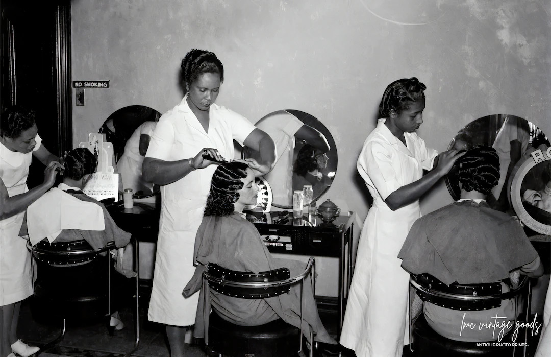 1930s Beauty Salon Photo Vintage Black Americana Photo Vintage Hair Salon Beauticians - Etsy | Etsy (US)