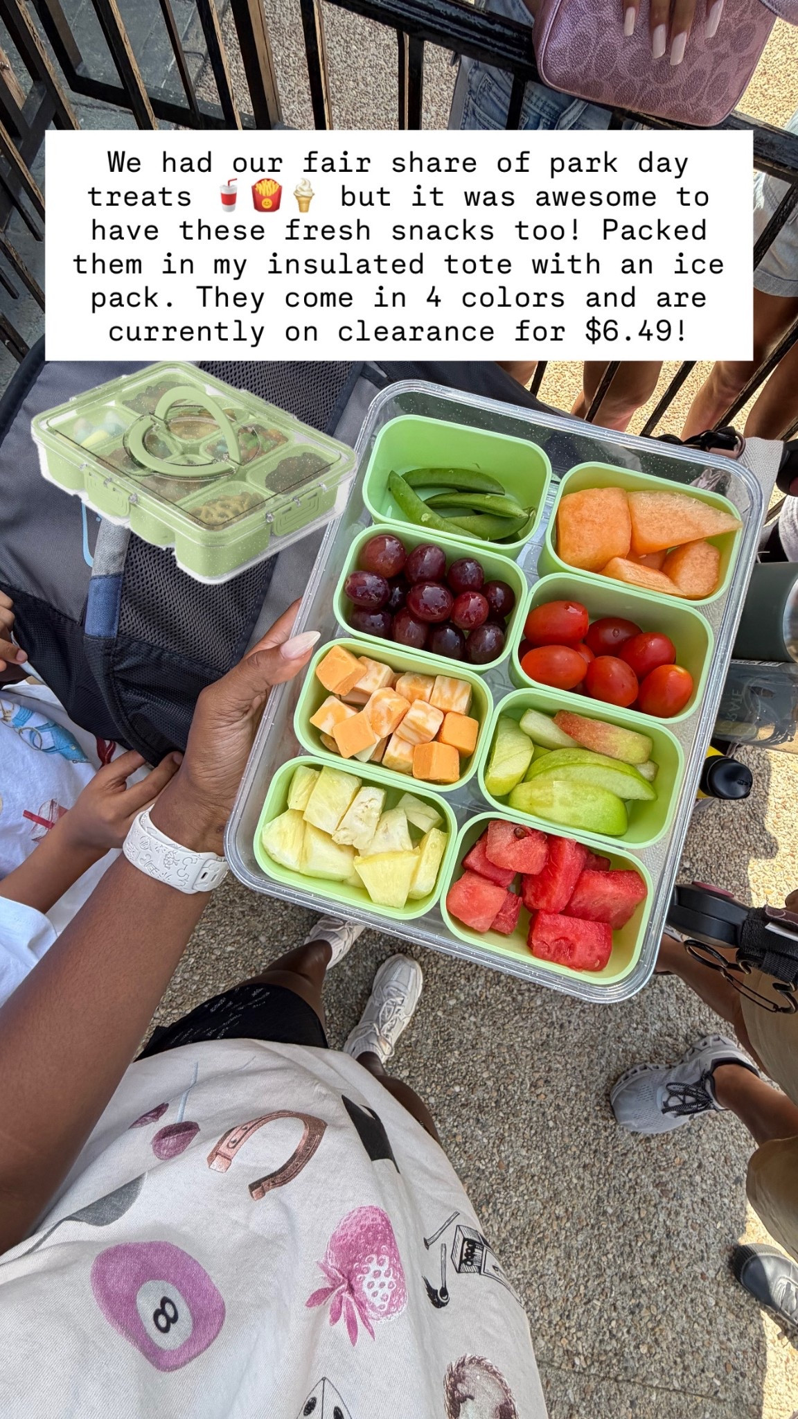 We had our fair share of park day treats 🥤🍟🍦 but it was awesome to have these fresh snacks too! Packed them in my insulated tote with an ice pack. They come in 4 colors and are currently on clearance for $6.49!

#LTKmomlife #LTKKids #LTKfoodie