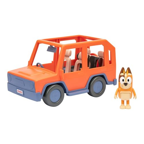 Bluey Heeler Family Road Trip 4WD Vehicle, Includes Articulated Chilli Figure, with Open Roof to Easily Fit 4 Figures Inside, Ideal for All 2.5 Inch Figures (Sold Separately) | Amazon (US)