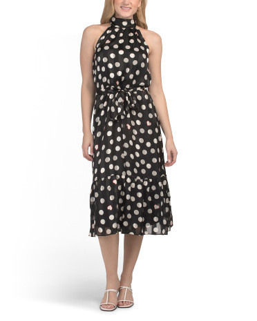 Halter Neck Polka Dot Midi Dress | Casual Dresses  | Marshalls | Marshalls