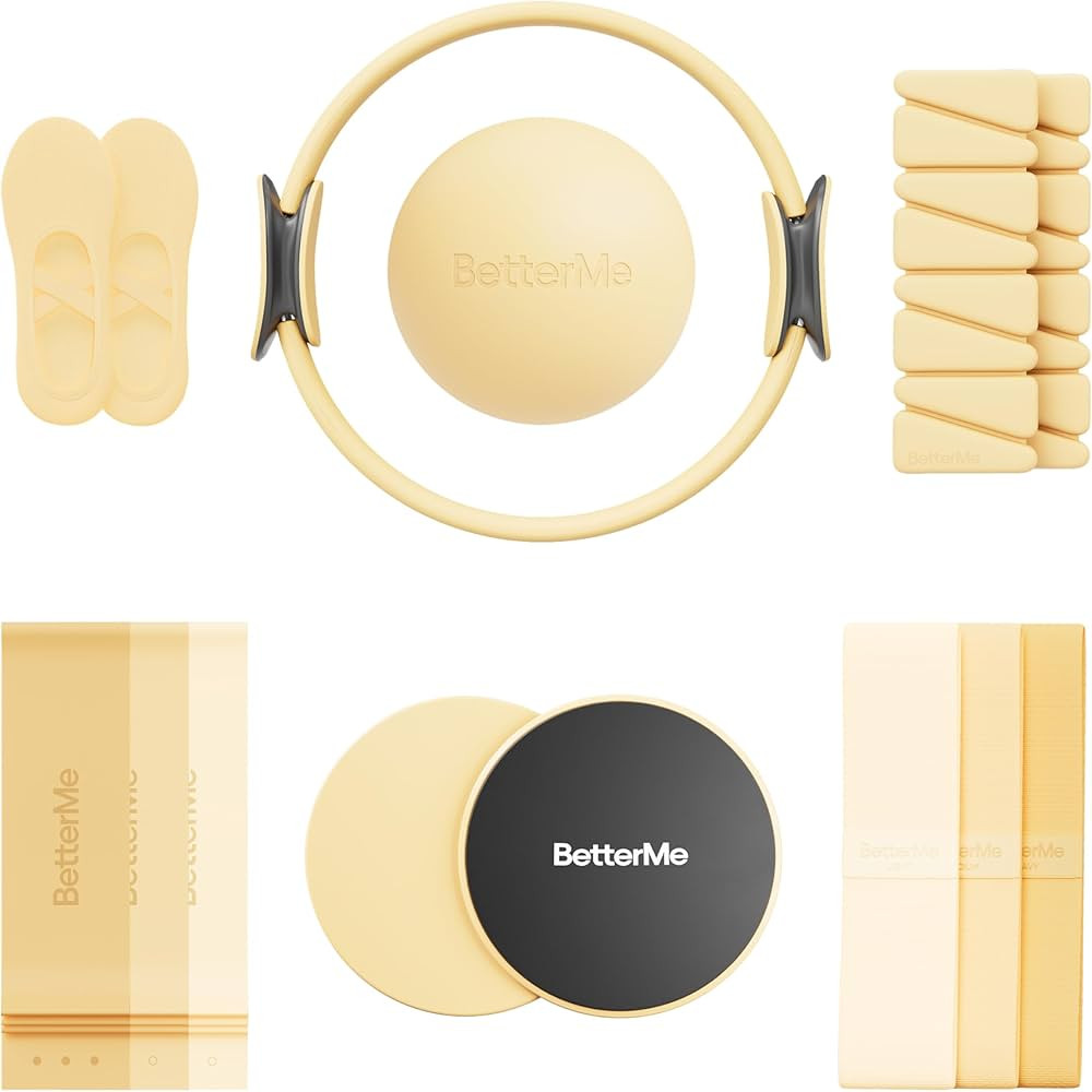 BetterMe Pilates Studio Kit – Pilates Ring, Pilates Ball, Resistance Bands & Sliders – Comple... | Amazon (US)