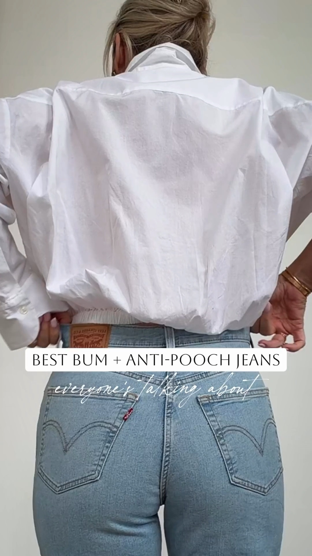 Best bum + anti-pooch jeans everyone’s talking about🔥💯🍑!!!
I’m not kidding — I went back and ordered three more colors. They’re that good. Super stretchy, insanely comfortable, and the deep V back gives the best shape. They cinch the waist without giving that front pooch situation (you know what I mean).

They run pretty TTS but if you’re between sizes size up since the waist is more fitted.
So flattering. So good.🔥



stretchy shaping jeans. anti pooch jeans. high waisted flattering denim. deep V back jeans. tummy smoothing jeans. straight leg jeans. Spring outfits 2026. Spring break outfits. Date night outfits. 

#LTKootd #LTKSeasonal