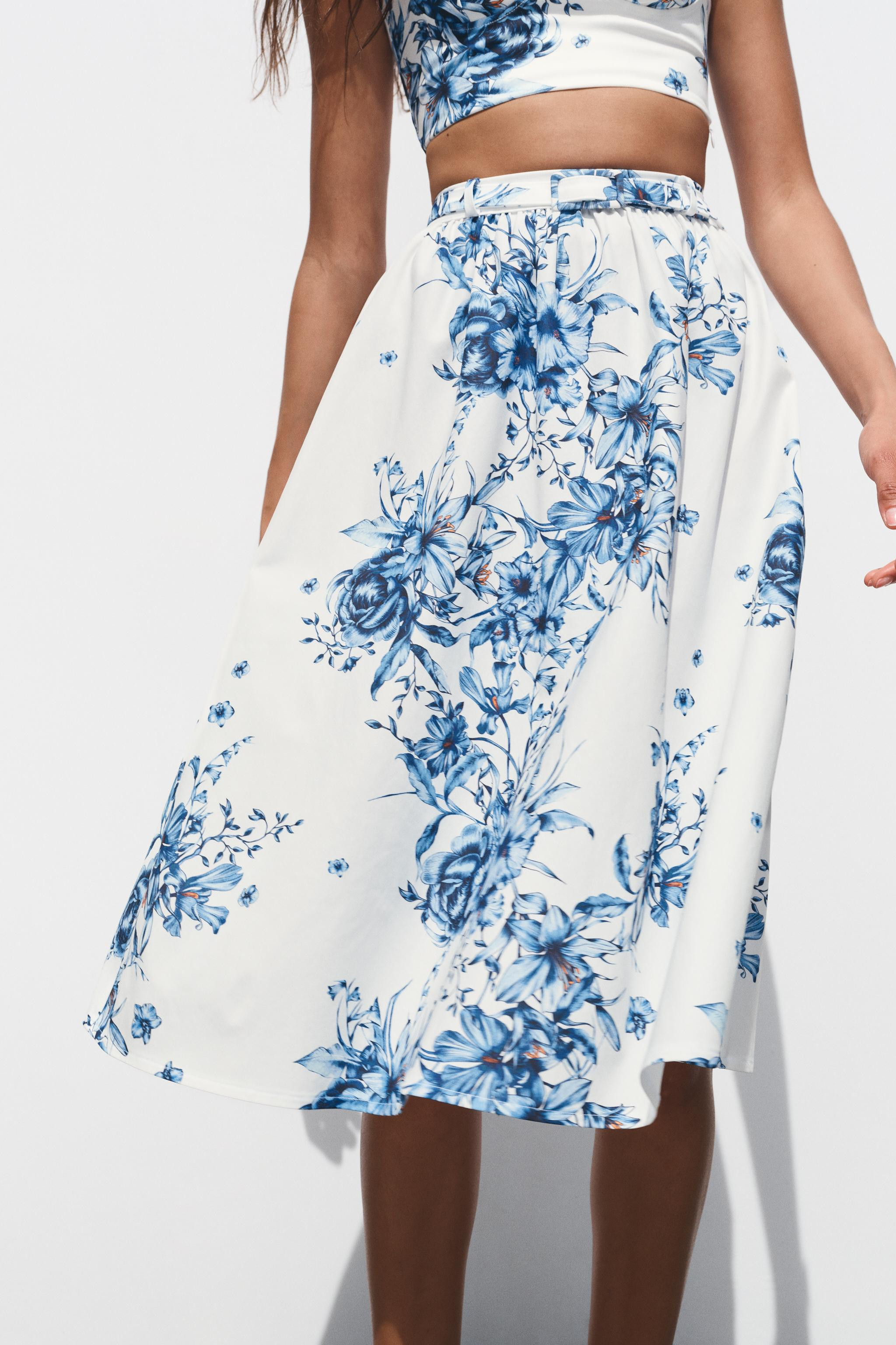 FLORAL PRINT MAXI SKIRT | Zara US