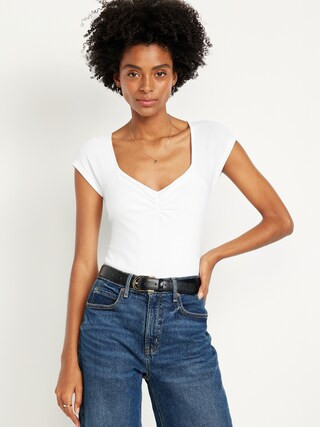 Double-Layer Cinched Bodysuit | Old Navy (US)