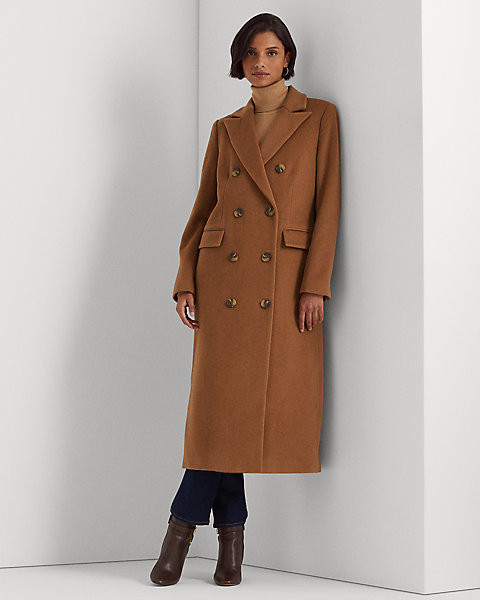 Long Double-Breasted Wool-Blend Coat | Ralph Lauren (UK)