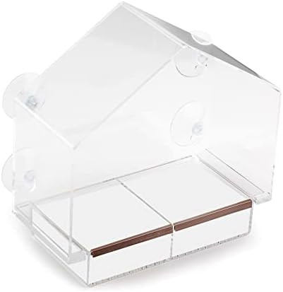 Window Bird Feeder - Large Bird House for Outside. Removable Sliding Tray with Drain Holes. Best ... | Amazon (US)