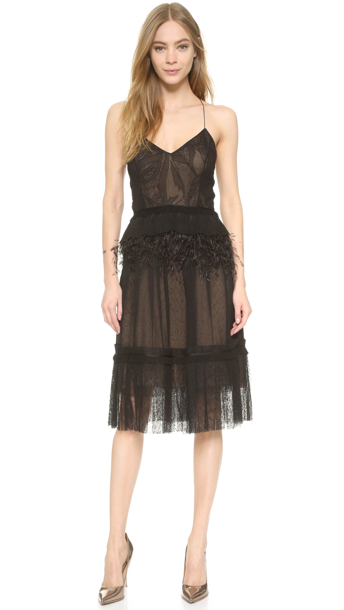 Jason Wu Collage Lace Slip Dress - Black | Shopbop