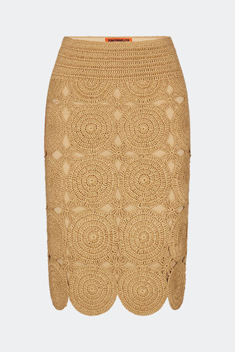 Beep Beep Midi Skirt In Natural | Simon Miller