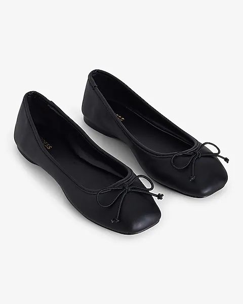 Square Toe Ballet Flats | Express