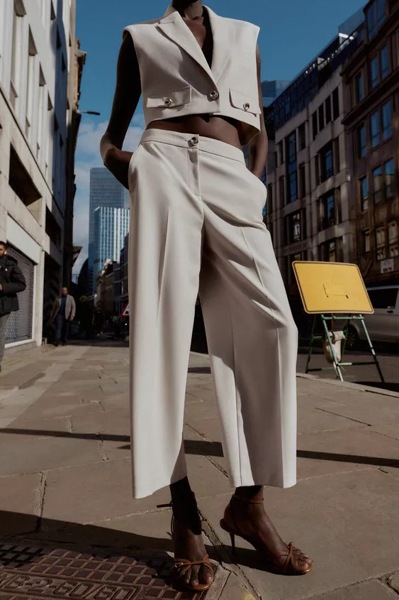 HIGH-WAISTED CULOTTE PANTS | Zara US