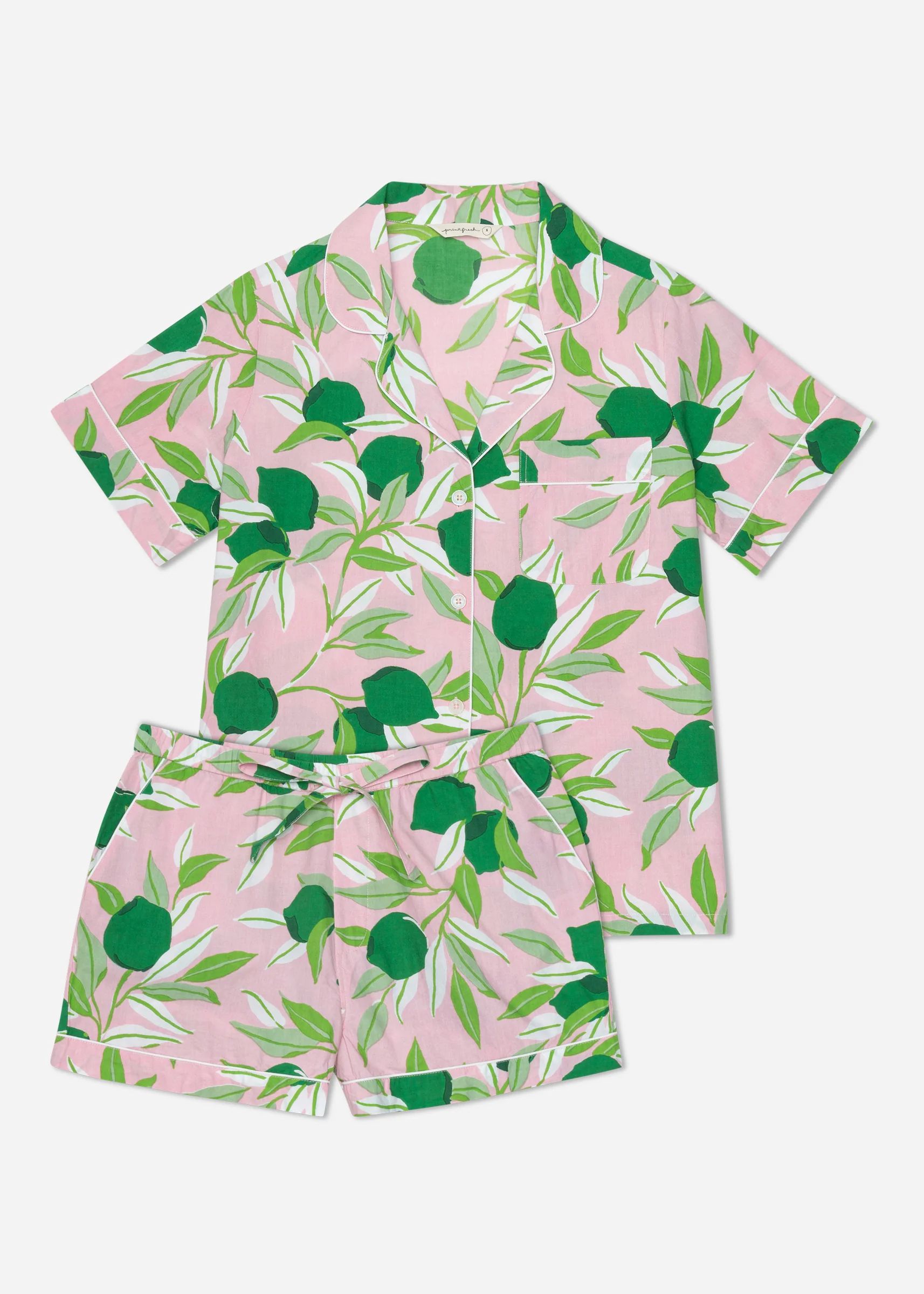 Lime Zest - Short Sleep Set - Pink Salt | Printfresh