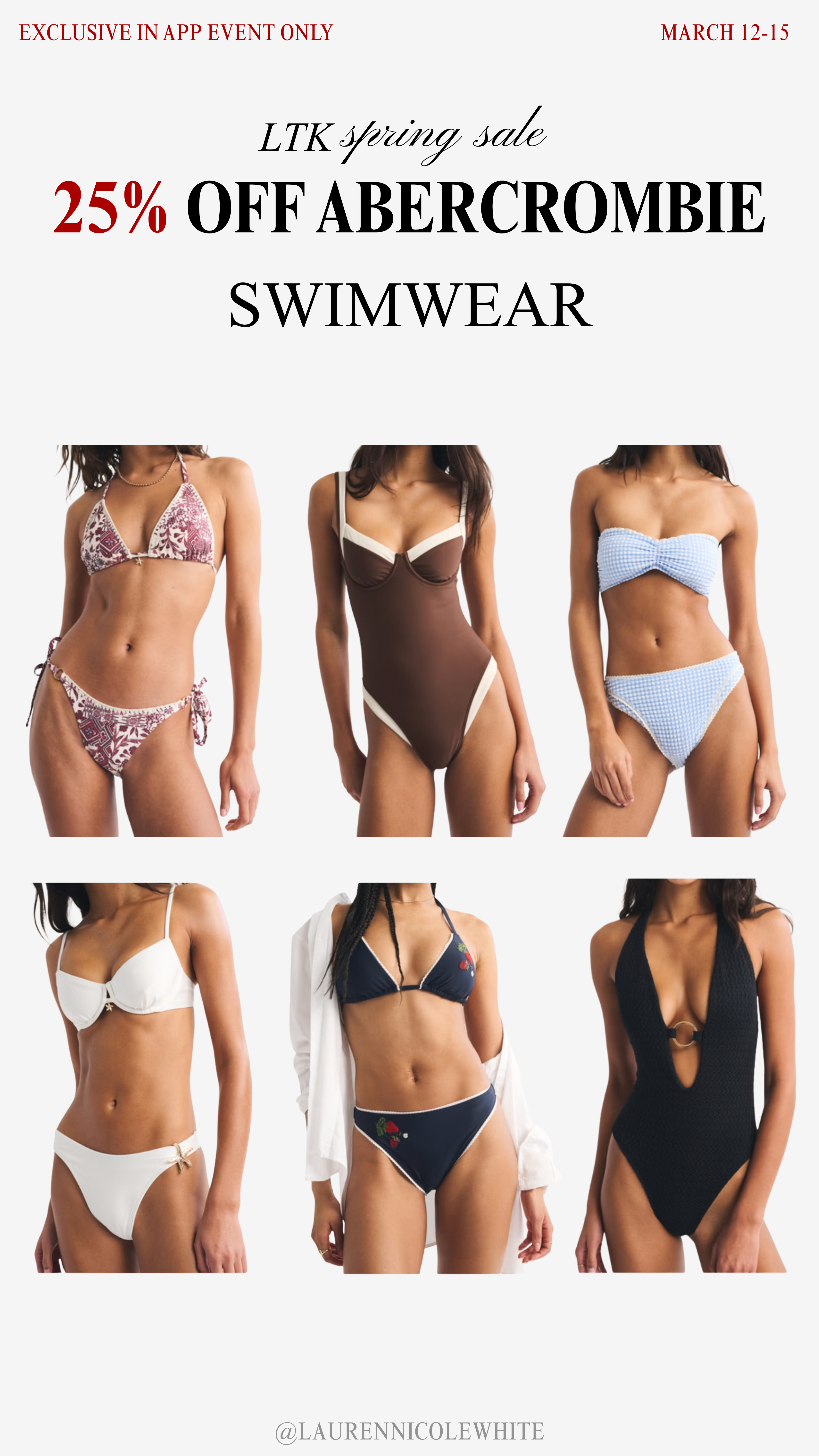 The LTK spring sale is here which means Abercrombie is 25% off sitewide through the LTK app ONLY!!

OBSESSED with all of their new swimwear!! 

 #LTKSpringSale #LTKootd #LTKSaleAlert