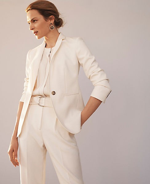 Belted Pleated Pants in Doubleweave | Ann Taylor (US)