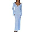 Saodimallsu Womens V Neck Crochet Maxi Dresses Bell Sleeve Bodycon Long Dress Hollow Out Summer B... | Amazon (US)