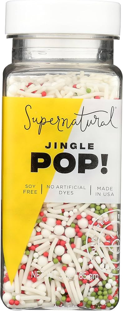 Jingle Pop! Natural Nonpareil Christmas Sprinkles by Supernatural, No Artificial Dyes, Soy Free, ... | Amazon (US)