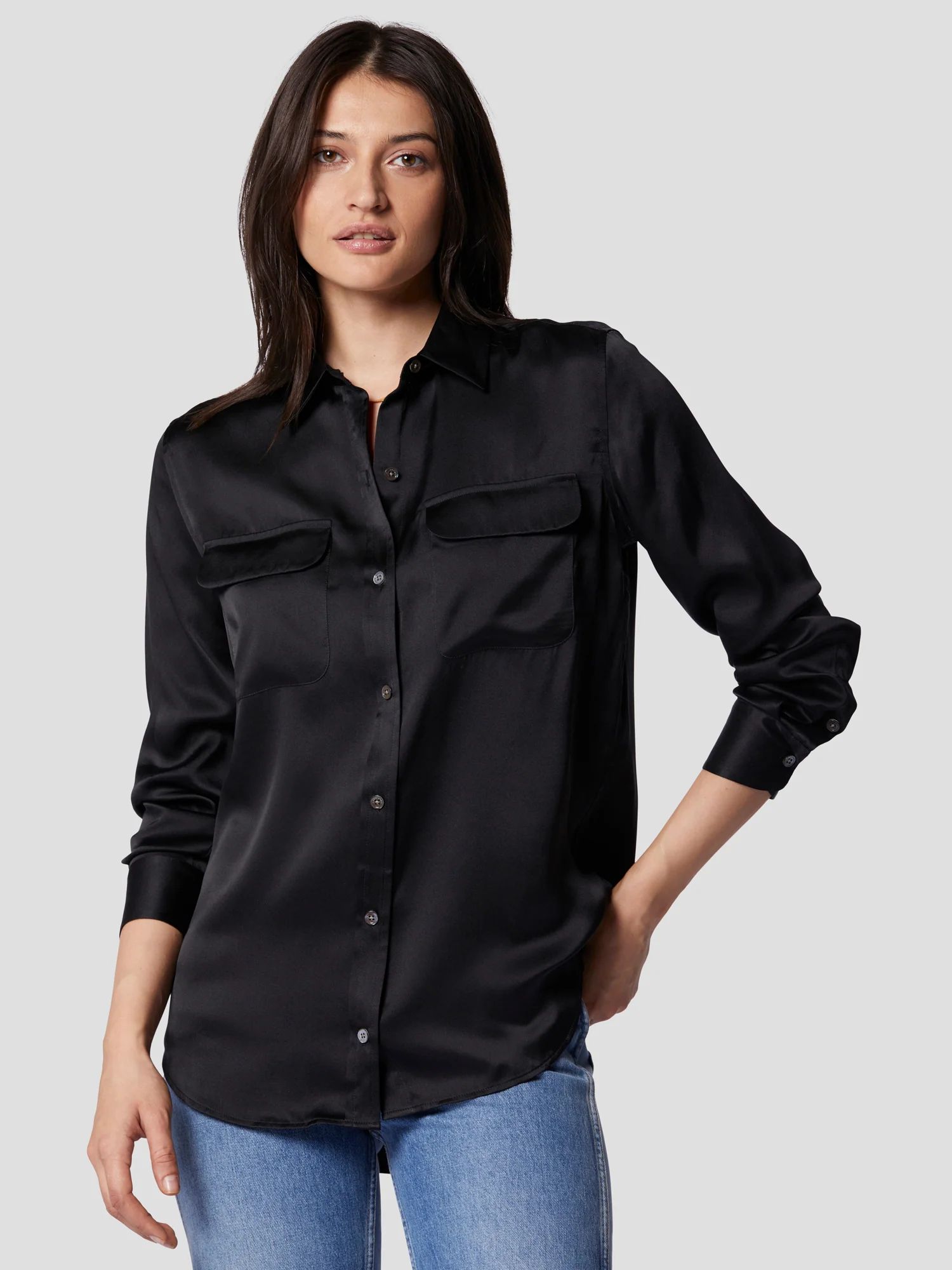 signature silk satin shirt | Equipment