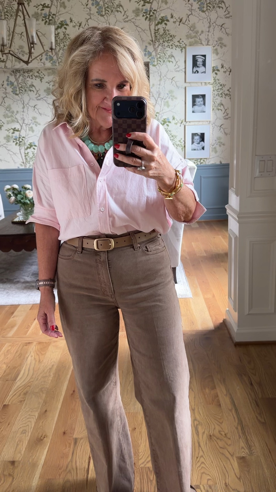 Jeans size 29 and I cut 2 inches off the bottom. They are on the Nordstrom anniversary sale and I found them on sale at another store as well. I’m linking both.
Pink blouse I wear a small and make sure you catch these accessories. They’re just so fun. I love layering things that you maybe wouldn’t normally put together.

#LTKOver40 #LTKSaleAlert #LTKootd