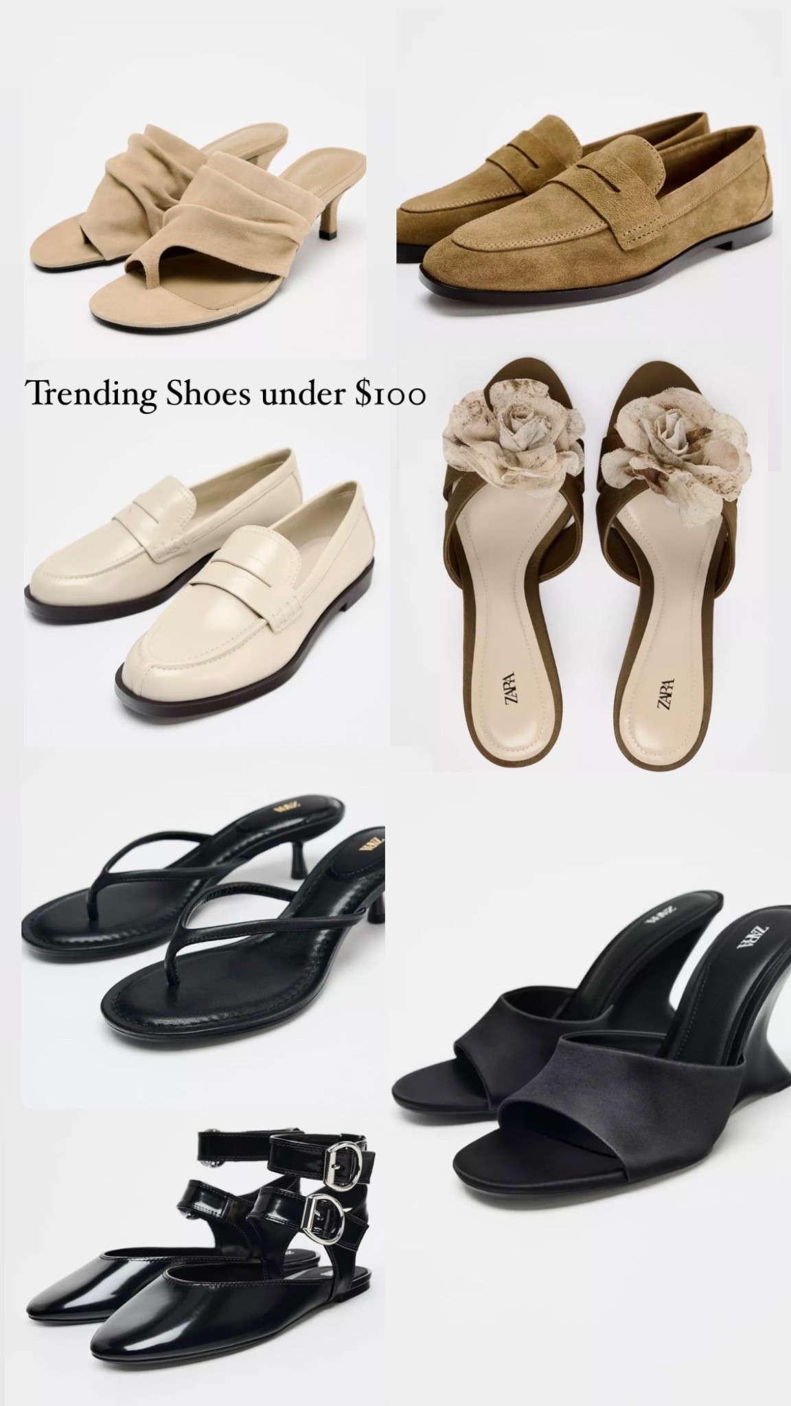 Trending shoes under $100 — daily edit cover from Found by Em