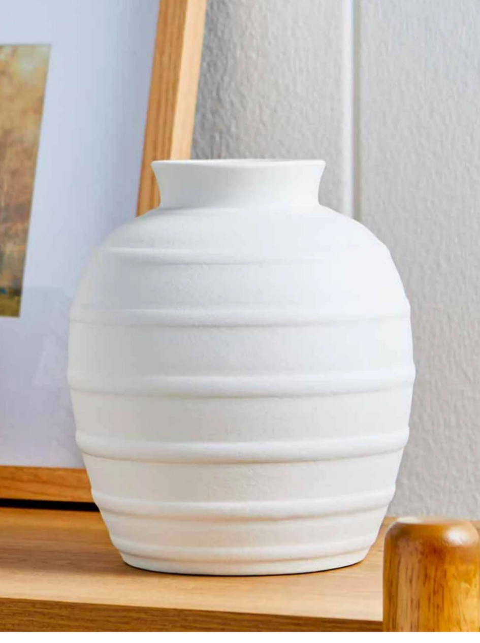Better Homes & Gardens 8" Textured White Ribbed Ceramic Vase

#LTKSeasonal #LTKHome