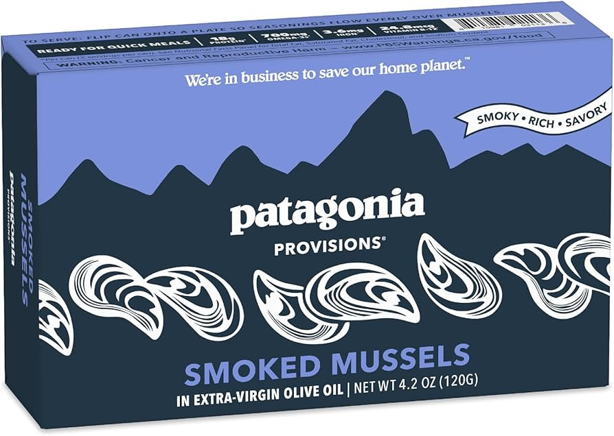 Patagonia Provisions - Smoked Mussels in Extra Virgin Olive Oil | Responsibly sourced | 18g Prote... | Amazon (US)