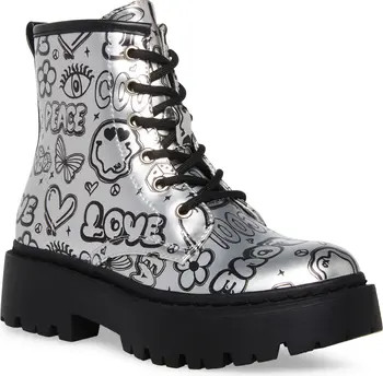 JDrina Graffiti Print Combat Boot | Nordstrom