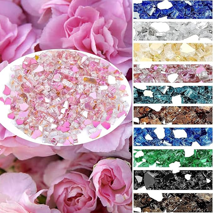 Onlyfire 10 pounds Fire Glass for Propane Fire Pit and Gas Fireplace, 1/2 Inch Reflective Firepit... | Amazon (US)