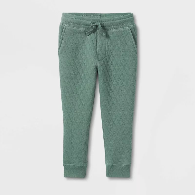 OshKosh B'gosh Toddler Boys' Quilted Jogger Pants - Olive Green | Target