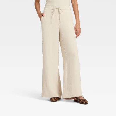 Women's Wide Leg Signature Crepe Pull-On Pants - A New Day™ | Target