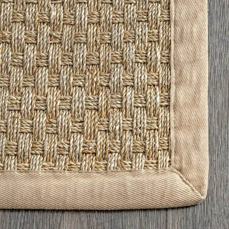 nuLOOM Hesse Checker Weave Seagrass Indoor/Outdoor Area Rug, 5' x 8', Natural | Walmart (US)