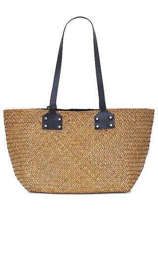 Mosley Straw Tote in Almond Beige | Revolve Clothing (Global)