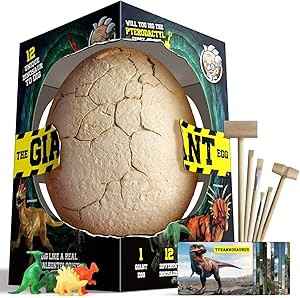 XXTOYS Dino Egg Dig Kit Dinosaur Eggs Jumbo Dino Egg with 12 Different Dinosaur Toys Dino Egg Kit... | Amazon (US)