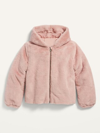 Hooded Faux-Fur Jacket for Girls | Old Navy (US)