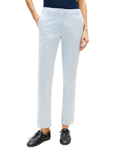 Tommy Hilfiger Women's Twill Slim Chino Pants, Breezy Blue 0 | Amazon (US)