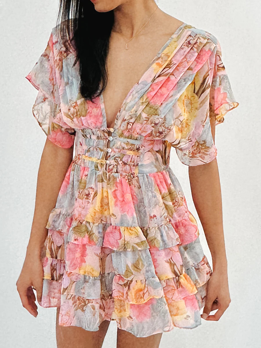Vanessa Dress | Pink Floral | Talulah