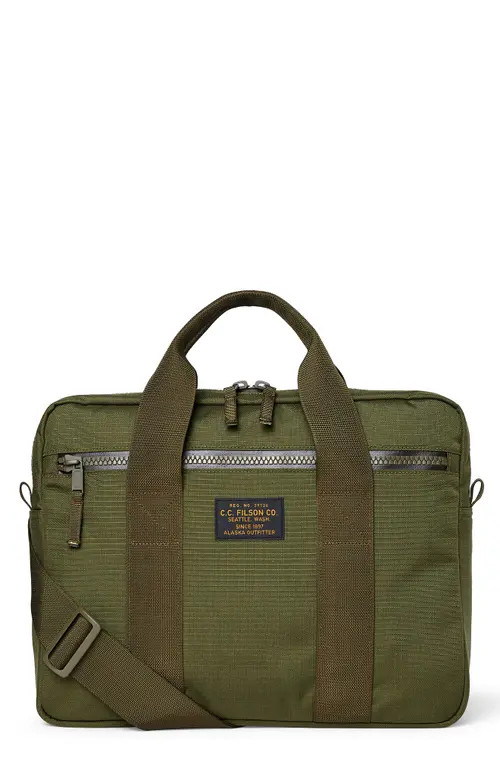 Filson Ripstop Compact Briefcase in Surplus Green at Nordstrom | Nordstrom